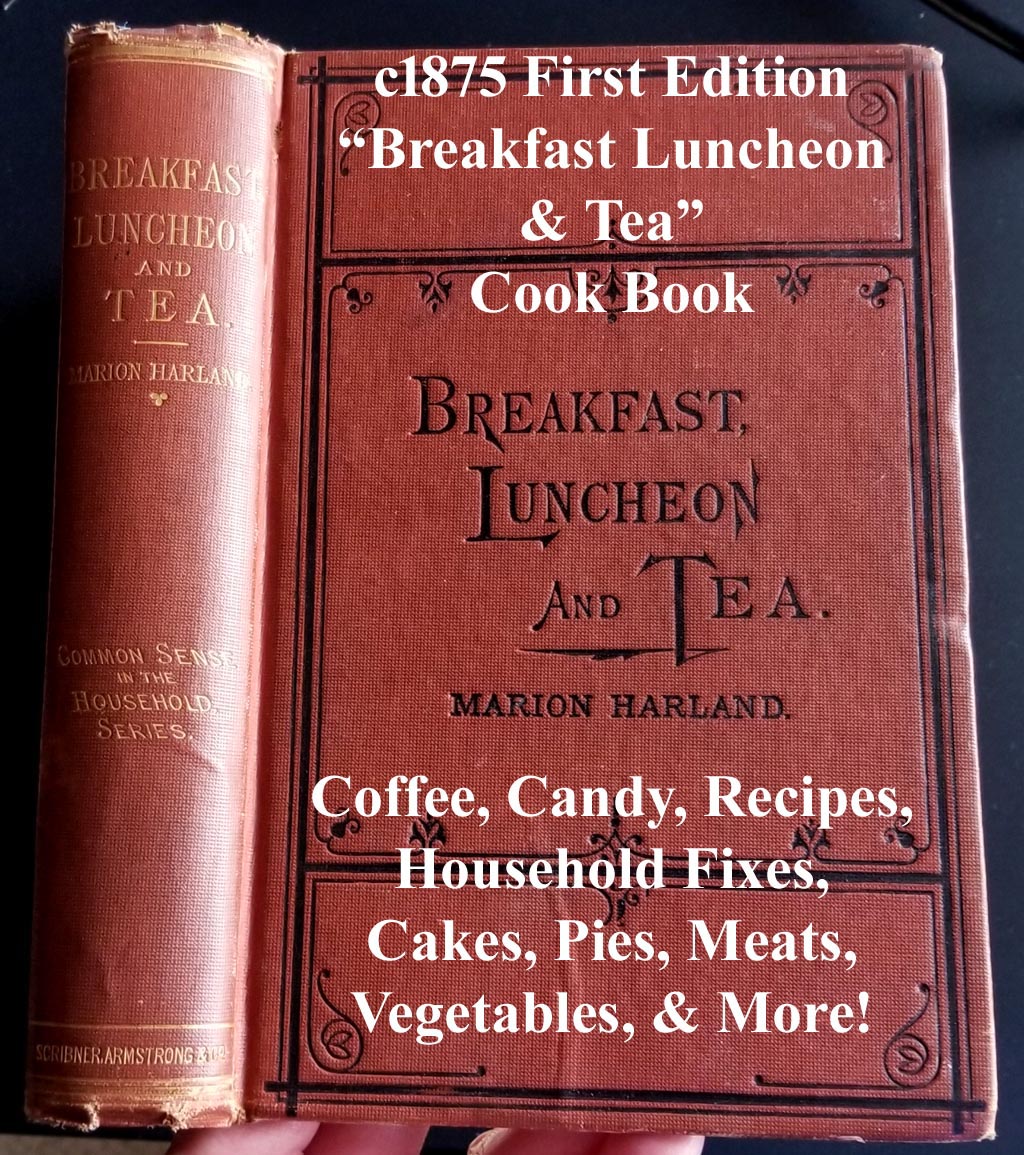 Harland Breakfast Luncheon and Tea Antique Victorian book 1