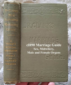 1890 Dr Clarks Marriage Guide antique book
