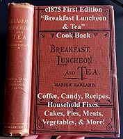 Breakfast luncheon and tea antique book cooking