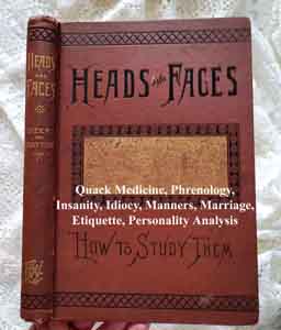 Heads and Faces antique phrenology book