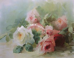 aulich vintage cabbage roses print