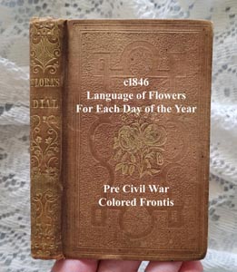 c1846 Floras Dial Language of Flowers book