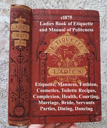 c1875 Etiquette for Ladies Hartley antique book