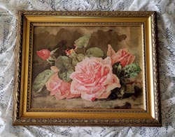 Paul de Longpre vintage pink roses print