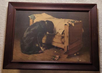 Mosler The Lost Playmate dog deceased child print