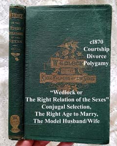 Wedlock the right relations of the sexes antique book