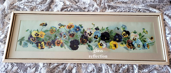 Victorian Gilded Age c1875 oil painting on milk glass original frame