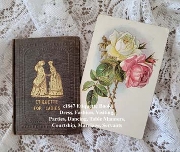 c1847 Ladies etiquette book first edition mom gift