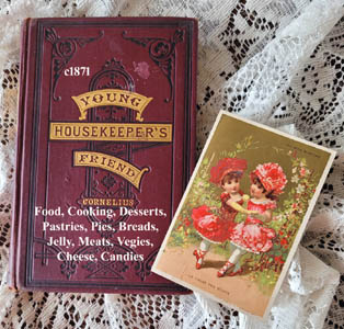 c1871 Young Housekeepers Friend antique book