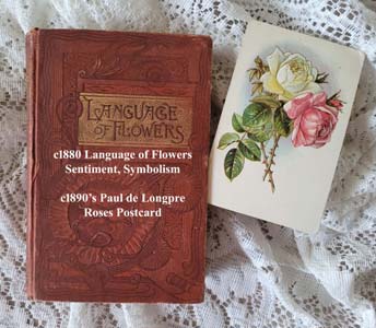 c1880 Language of Flowers Antique Book
