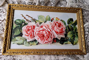 Paul de Longpre pink La France Roses vintage print