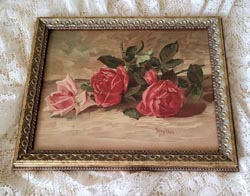 Summer Roses print Patty Thum gold frame