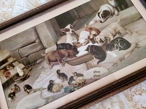 Wm H Trood 5 o clock tea farm animal print